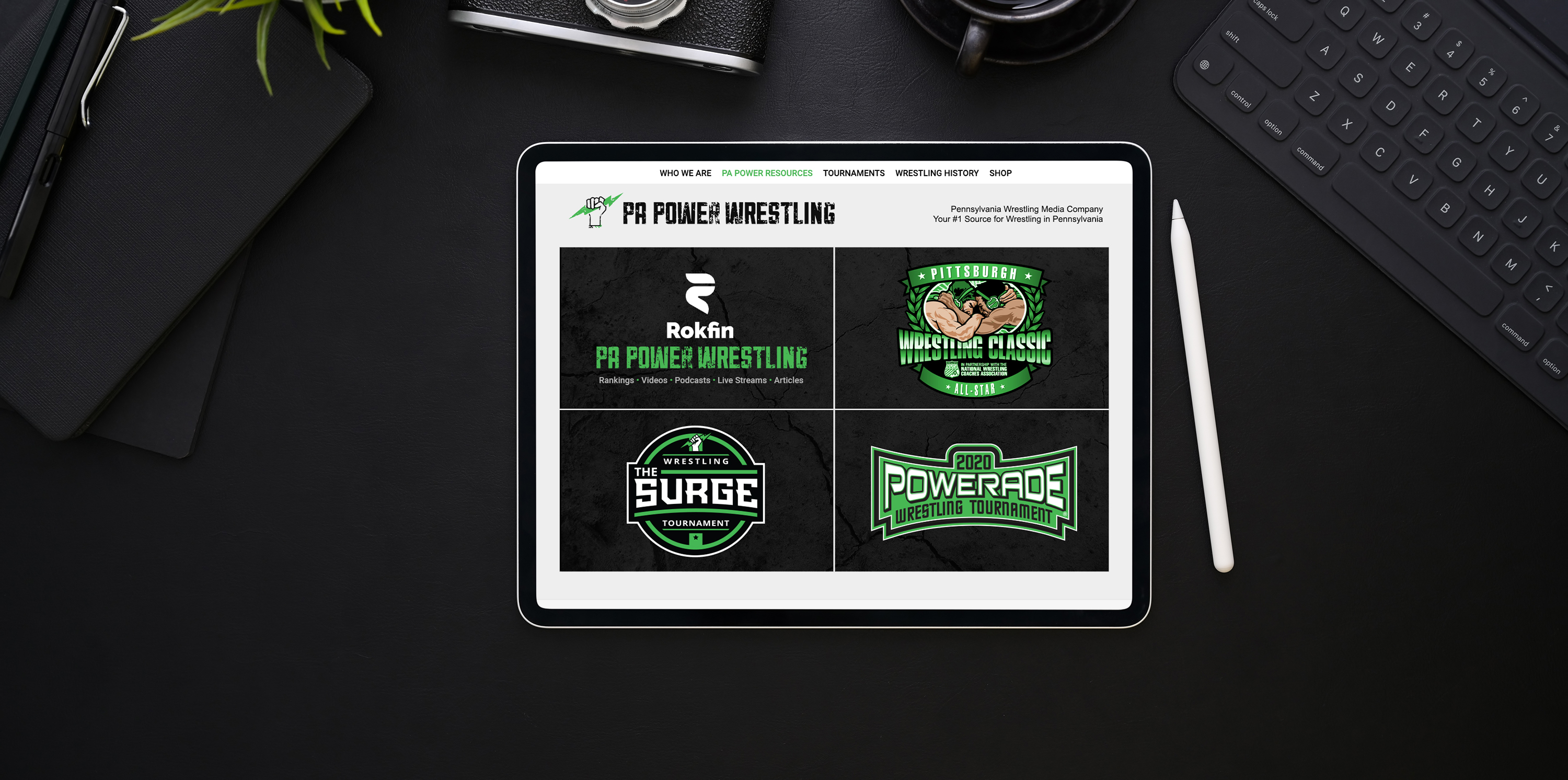 PA Power Wrestling — Website Design & Media Platform