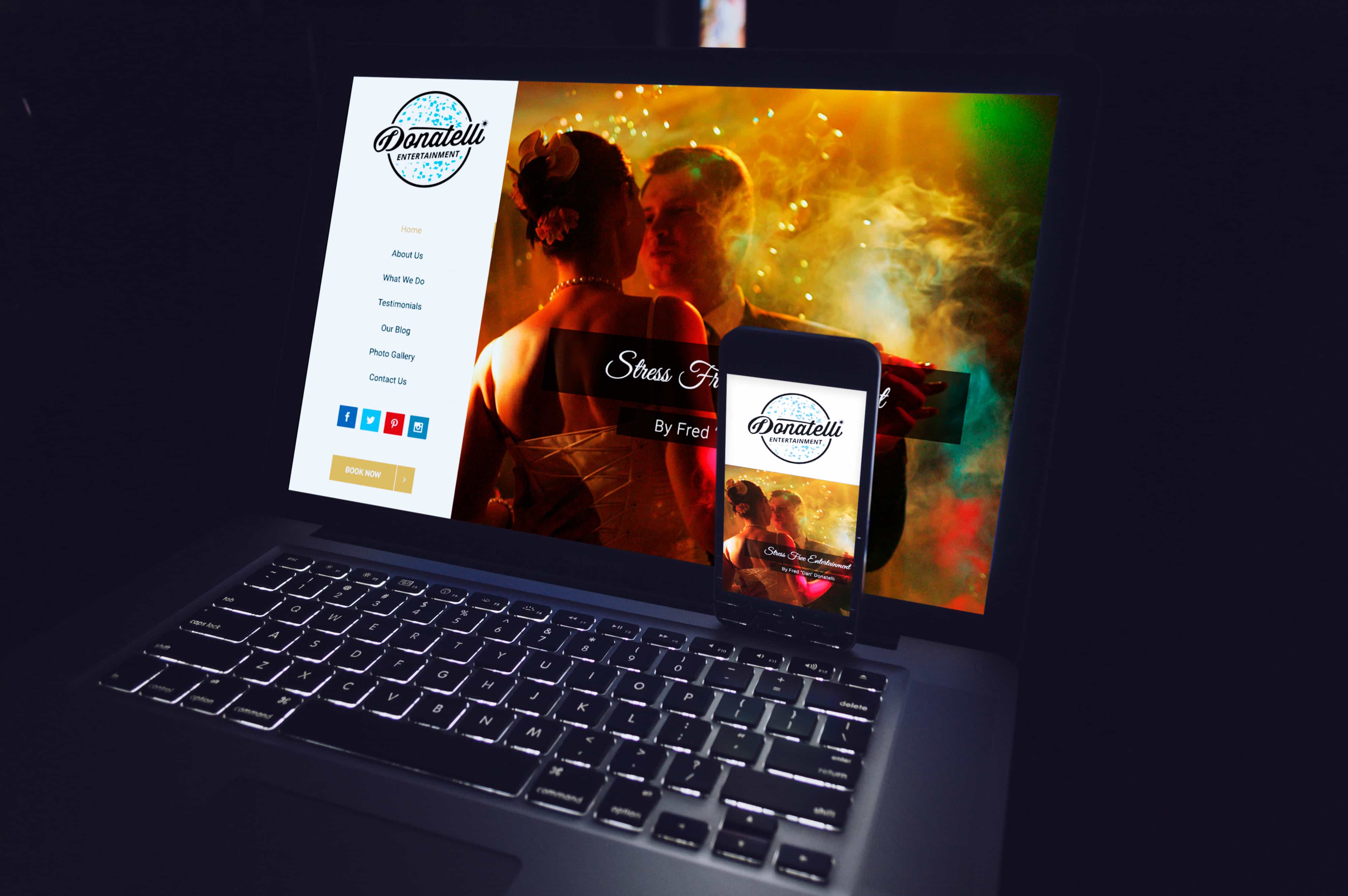 Donatelli Entertainment — Website Design & Brand Identity