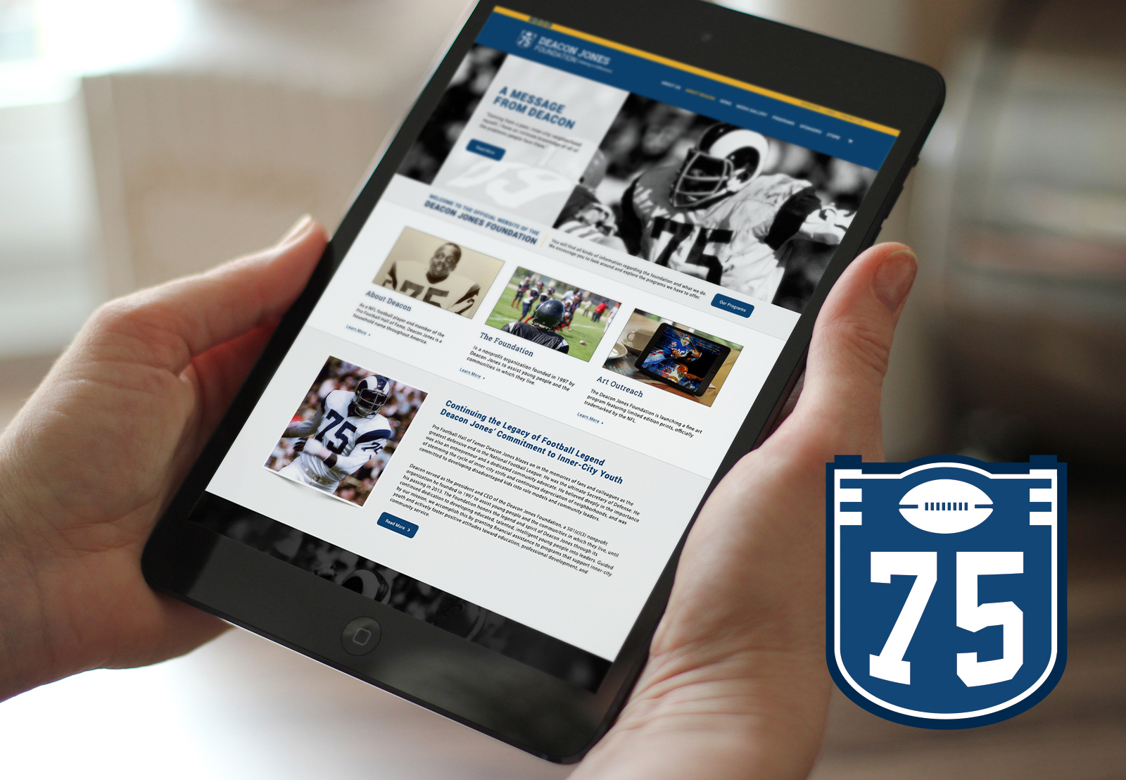 Deacon Jones Foundation — Brand Identity & E-Commerce