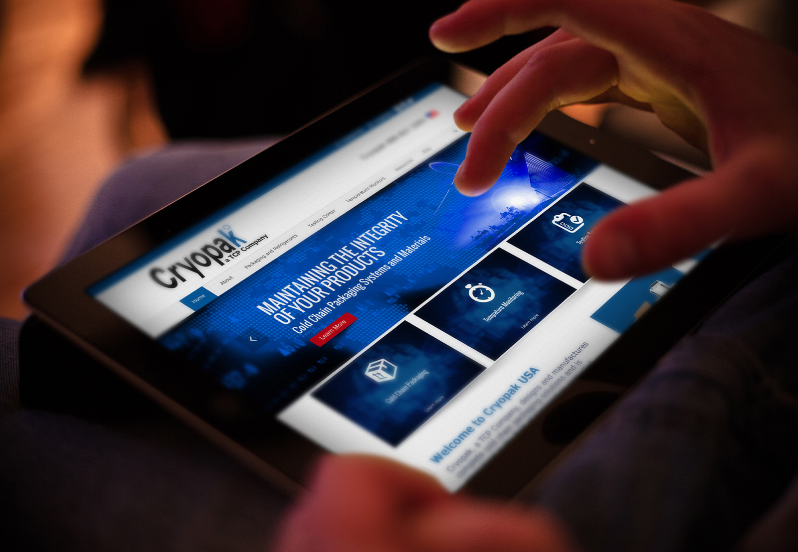 Cryopak USA & Europe — Responsive Website Design